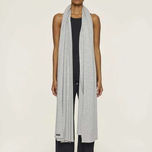 bleusalt scarf wrap ruana light gray 3 yard - new